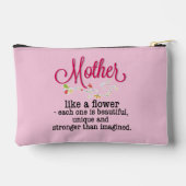 お母さんはお花が好きで美しい アクセサリーポーチ (裏面)