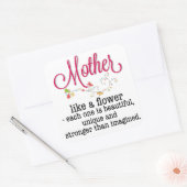 お母さんはお花が好きで美しい スクエアシール (封筒)