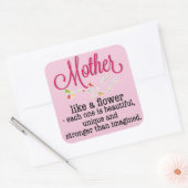 お母さんはお花が好きで美しい スクエアシール (封筒)