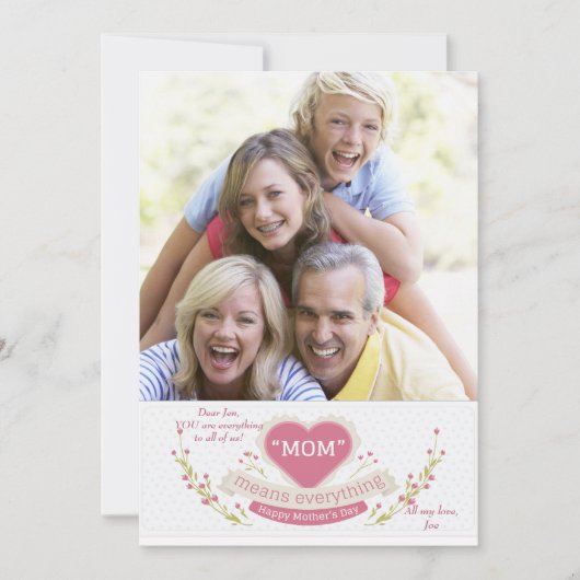 お母さんはすべてを写真カード意味します (正面)