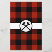 お母さんはむしろ少しランバージャック赤ちゃんシャワー (裏面)