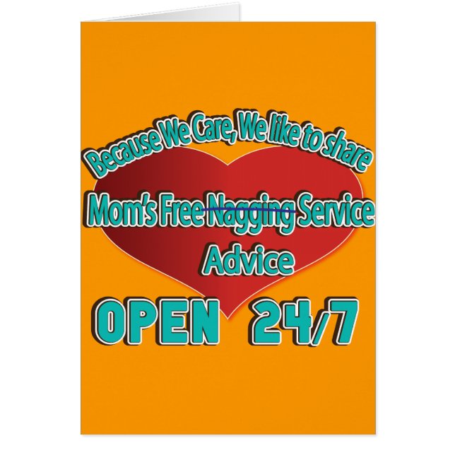 お母さんはアドバイスを解放します (正面)