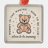 お母さんはクラブコテージ名門私立校風のーベージュエステティックになる メタルオーナメント (正面)