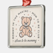 お母さんはクラブコテージ名門私立校風のーベージュエステティックになる メタルオーナメント (左)