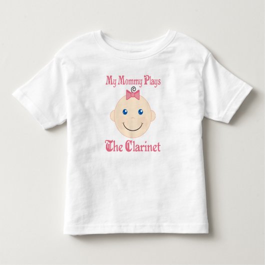 お母さんはクラリネットの子供のティーを遊びます トドラーTシャツ (正面)