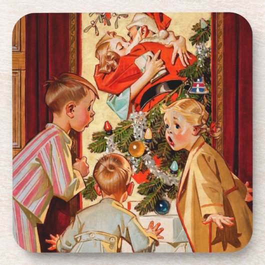 お母さんはサンタクロースに接吻します コースター (正面)