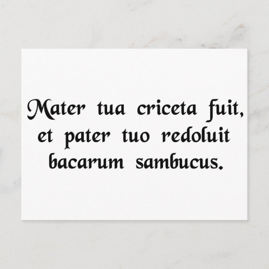 お母さんはハムスターで父親は…... ポストカード (正面)