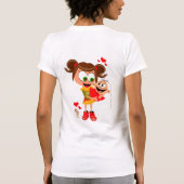 お母さんはベビー-白03 --を愛します Tシャツ (裏面)