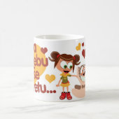 お母さんはベビー(Voli Bebuママ)のマグ02を愛します コーヒーマグカップ (中央)