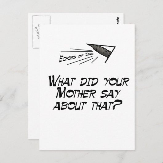 お母さんは何て言った？ ポストカード (正面/裏面)