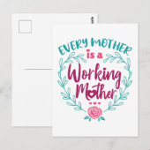 お母さんは働く母親ばかりだ ポストカード (正面/裏面)