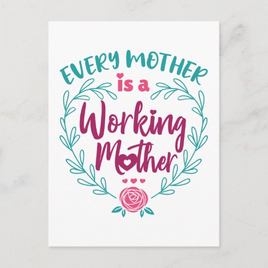 お母さんは働く母親ばかりだ ポストカード (正面)