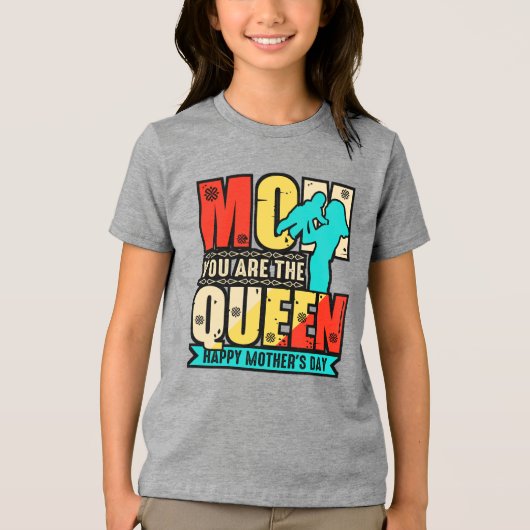 お母さんは女王様です トライブレンドＴシャツ (正面)