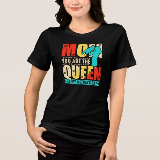 お母さんは女王様 トライブレンドTシャツ (正面)