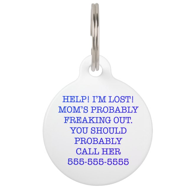 お母さんは恐らく気が狂っているだろう ペット　ネームタグ (正面)