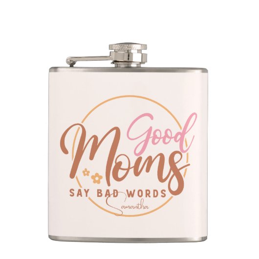 お母さんは悪いことを言う フラスク (正面)