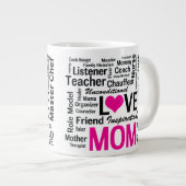 お母さんは愛母の日のギフトのためのしますそれをすべてのミイラです ジャンボコーヒーマグカップ (正面右)