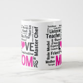 お母さんは愛母の日のギフトのためのしますそれをすべてのミイラです ジャンボコーヒーマグカップ (正面)