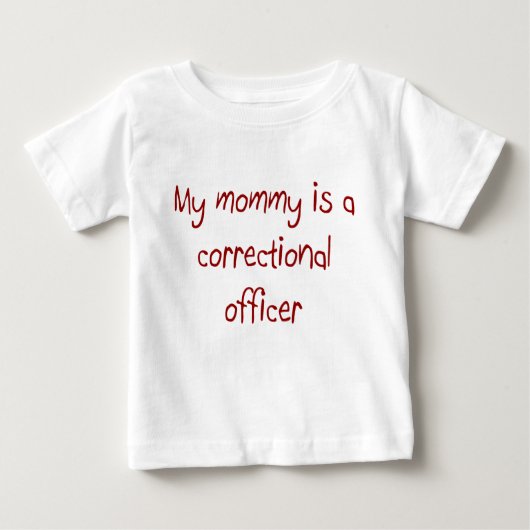 お母さんは教化の役人のベビーのTシャツです ベビーTシャツ (正面)