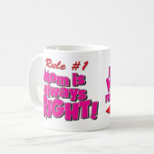 お母さんは正しいです常に! コーヒーマグカップ (正面左)