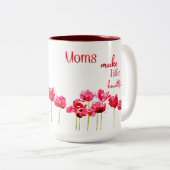 お母さんは生命に美しいマグをします ツートーンマグカップ (正面右)