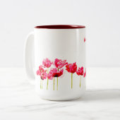 お母さんは生命に美しいマグをします ツートーンマグカップ (正面左)