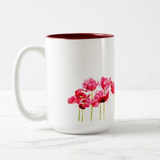 お母さんは生命に美しいマグをします ツートーンマグカップ (左)