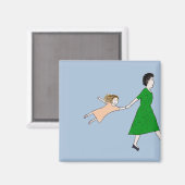 お母さんは磁石を急いでいる マグネット (正面/裏面)