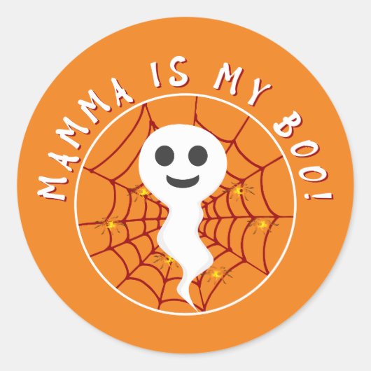 お母さんは私のブーのシール ラウンドシール (正面)