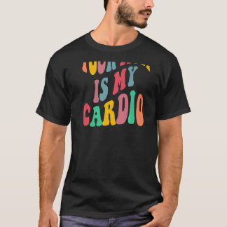 お母さんは私の心臓です retro groovy が背面にプリントされた  tシャツ