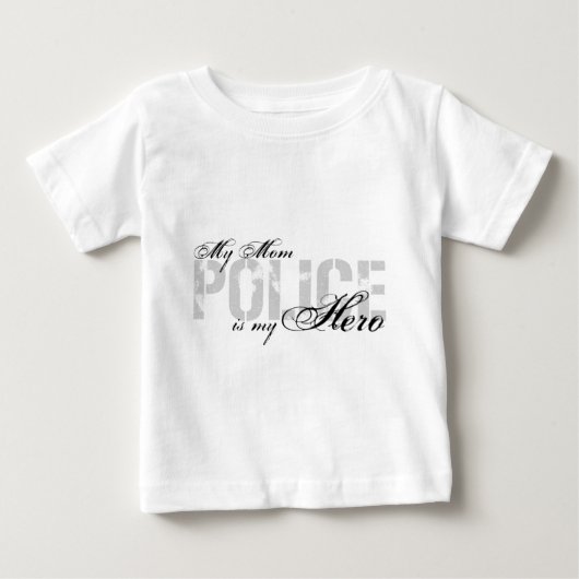 お母さんは私の英雄-警察です ベビーTシャツ (正面)