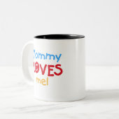 お母さんは私を愛します ツートーンマグカップ (正面左)