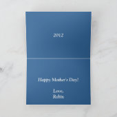 お母さんは2012年を梳きます カード (内部)