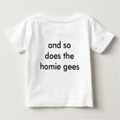 お母さんはiのギャングを言います ベビーTシャツ (裏面)