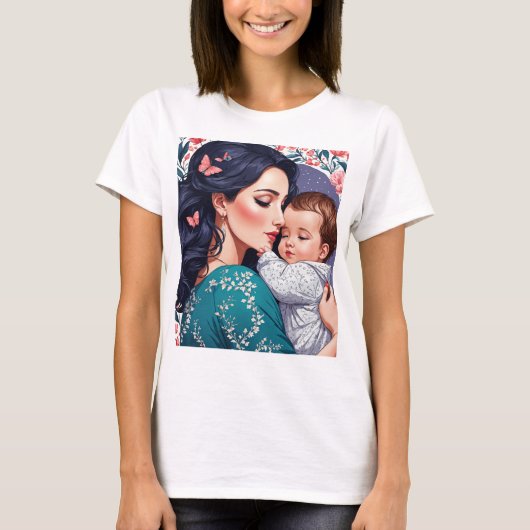 お母さんはTシャツをどこまで好きか分からない Tシャツ (正面)