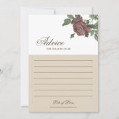 お母さんへのアドバイス バーガンディ ブラッシュ フラワール ゴールド カード (正面)