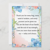 「お母さんへのウェスティー 招待状 (裏面)