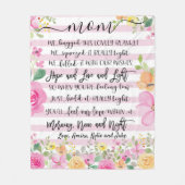 お母さんへのギフト、おばあちゃんギフト、カスタムフローラ フリースブランケット (正面)