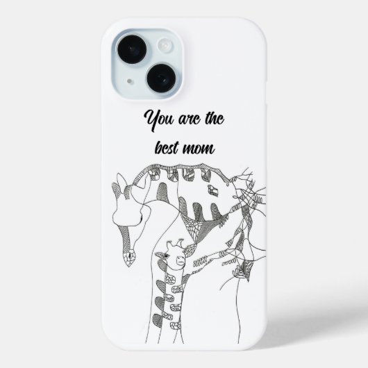 お母さんへのギフト iphone 15 ケース 抽象芸術 Case-Mate iPhoneケース (裏面)