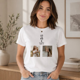 お母さんへのモダンなフォトギフト Tシャツ