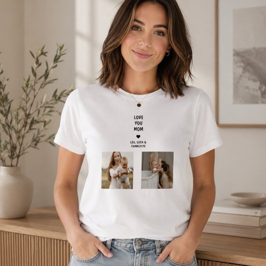 お母さんへのモダンなフォトギフト Tシャツ