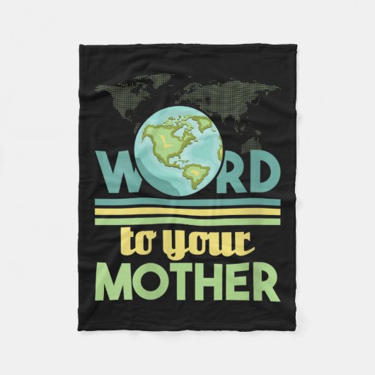お母さんへの女性の言葉 – 環境 フリースブランケット (正面)