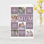 お母さんへの思い出の写真コラージュ カード (黄色い花)