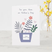 お母さんへの愛の鉢植え マザーズデー カード (黄色い花)