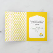 お母さんへの春の花のグリーティングカード シーズンカード (内部)