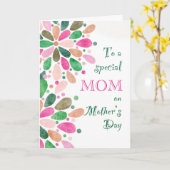 お母さんへの母の日のカラフル カード (黄色い花)