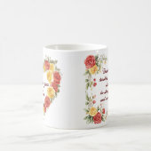 お母さんへの美しい想いを込めたラップ コーヒーマグカップ (中央)