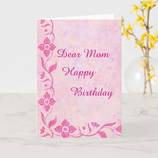 お母さんへの誕生日グリーティングカード カード (黄色い花)