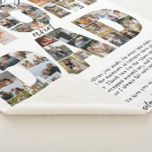 お母さんへの贈り物とパパ写真コラージュ家族写真 シェルパブランケット (3/4)