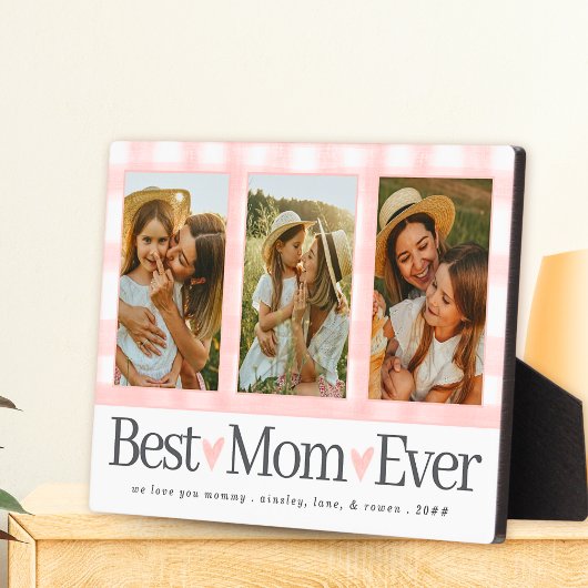 お母さんへの贈り物の日フォトマ最高のマ・ギンガム フォトプラーク
